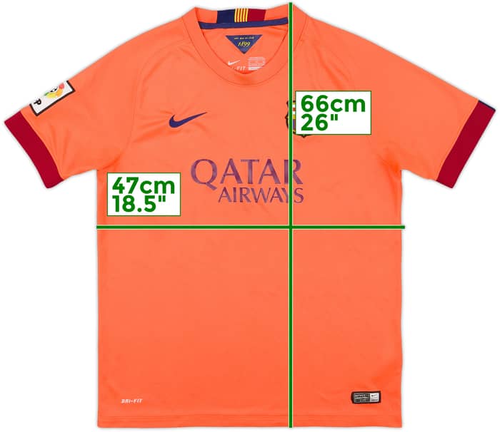 2014-15 Barcelona Away Shirt - 7/10 - (XL.Boys)