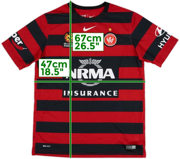 2015-16 Western Sydney Wanderers Home Shirt - 9/10 - (XL.Boys)