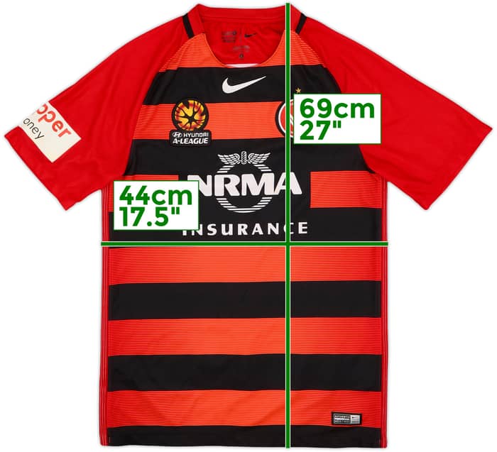 2016-17 Western Sydney Wanderers Home Shirt - 8/10 - (S)