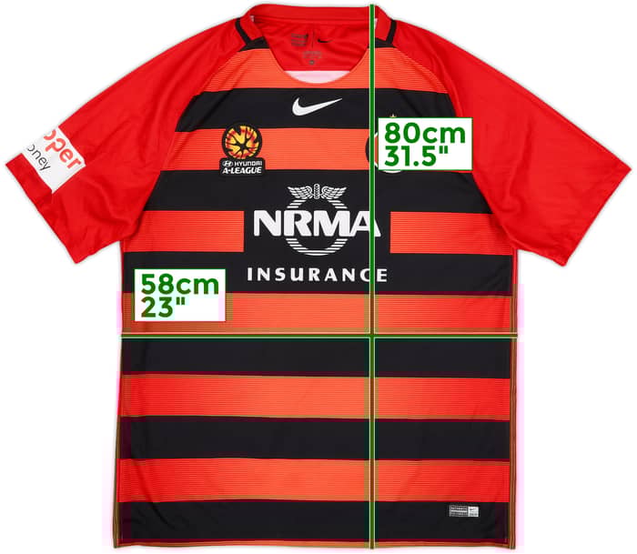 2016-17 Western Sydney Wanderers Home Shirt - 9/10 - (XL)