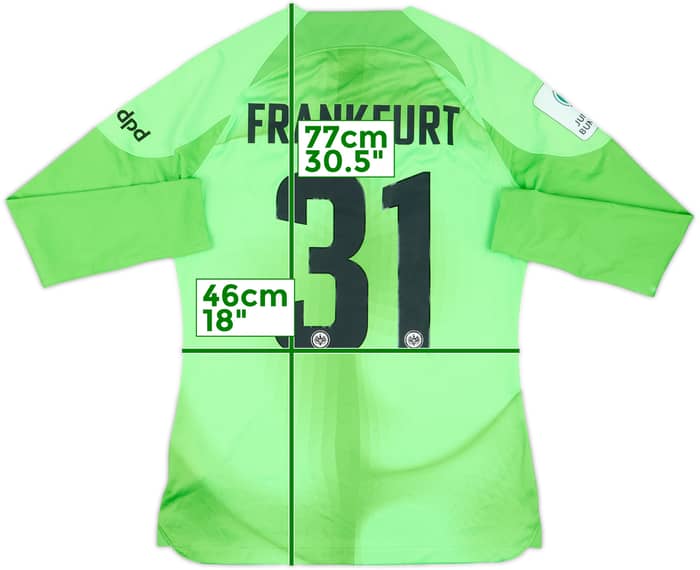 2022-23 Eintracht Frankfurt Match Issue GK Shirt #31