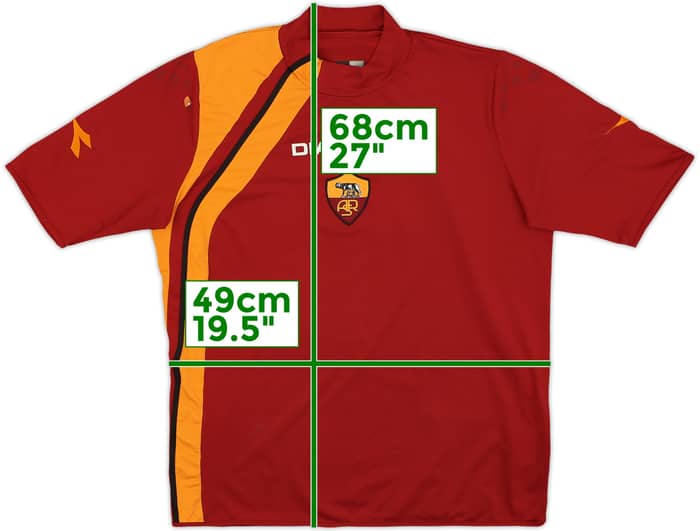 2005-06 Roma Home Shirt #9 - 4/10 - (M)