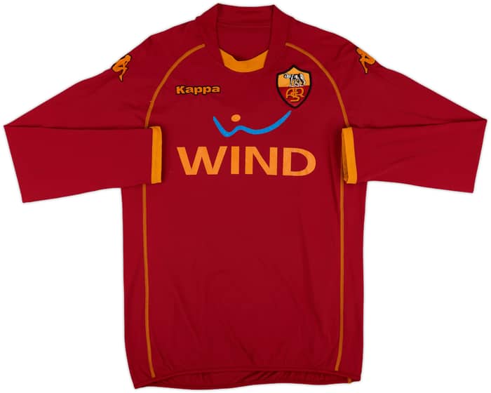 2008-09 Roma Home L/S Shirt #4 - 7/10 - (L)