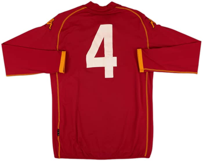 2008-09 Roma Home L/S Shirt #4 - 7/10 - (L)