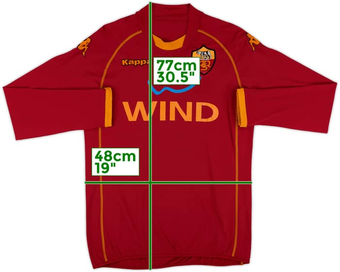 2008-09 Roma Home L/S Shirt #4 - 7/10 - (L)