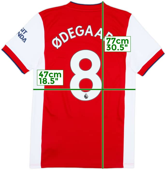 2021-22 Arsenal Home Shirt Odegaard #8 - 5/10 - (S)