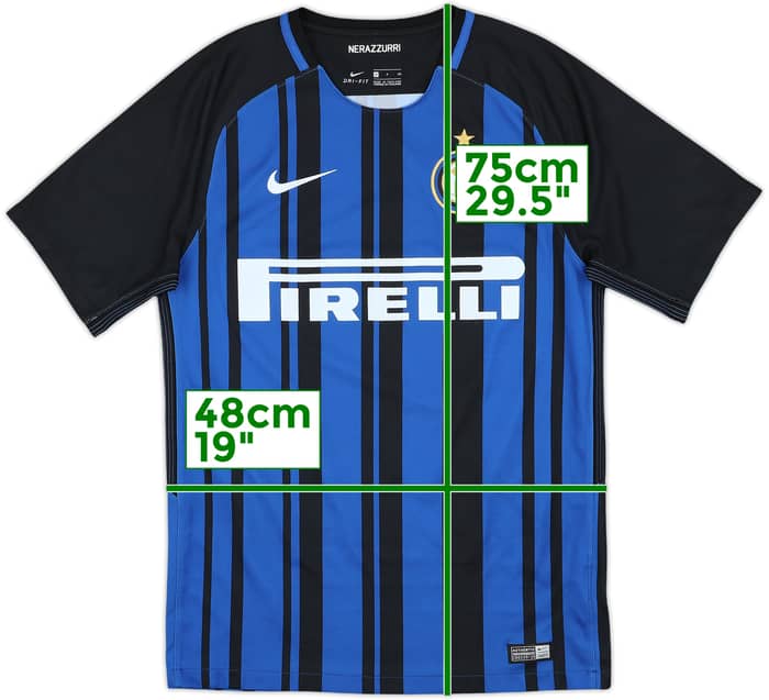 2017-18 Inter Milan Home Shirt Skriniar - 8/10 - (S)