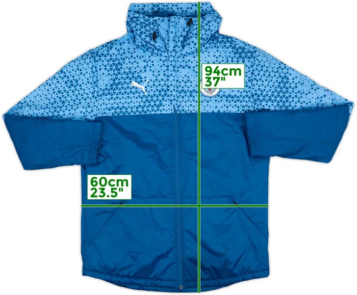 2023-24 Manchester City Puma Hooded Rain Jacket - 9/10 - (L)