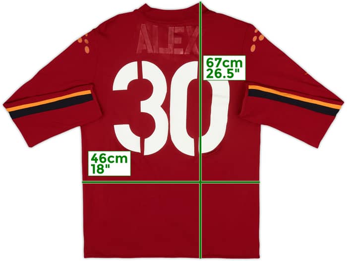 2003-04 Roma Home L/S Shirt Alex #30 - 4/10 - (M)