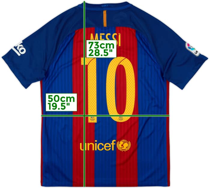 2016-17 Barcelona Home Shirt Messi #10 - 7/10 - (M)