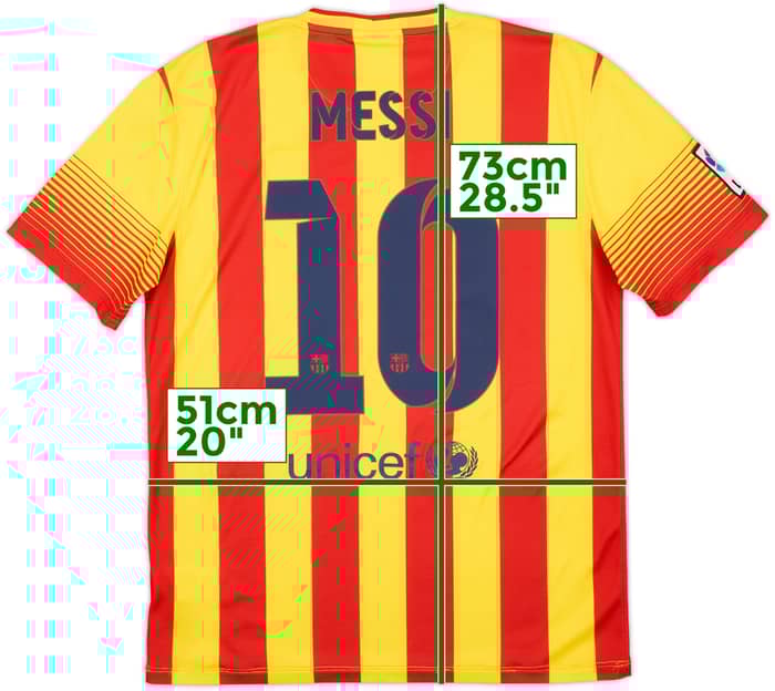 2013-15 Barcelona Away Shirt Messi #10 - 7/10 - (M)