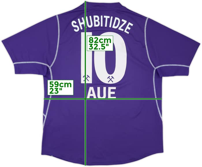 2003-04 Erzgebirge Aue Home Shirt Shubitidze #10 - 8/10 - (XXL)