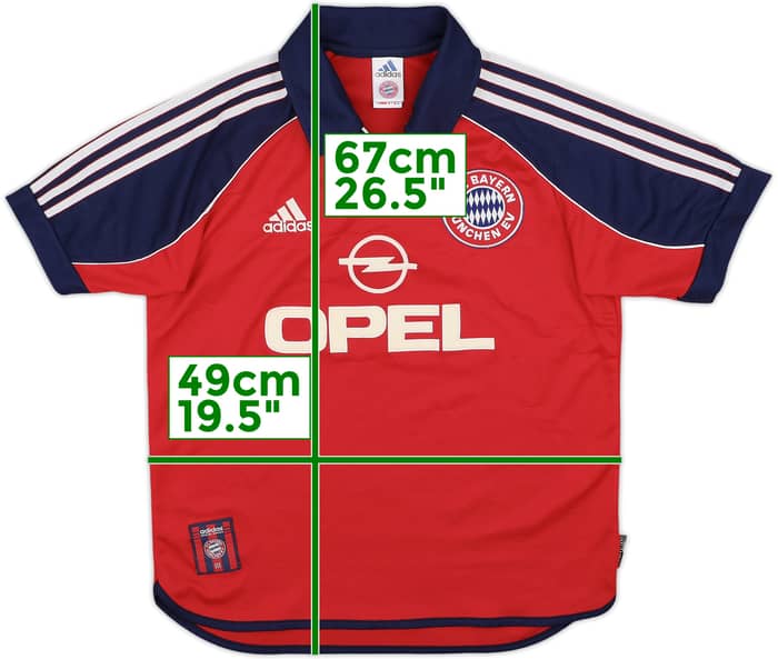 1999-01 Bayern Munich Home Shirt - 7/10 - (Y)