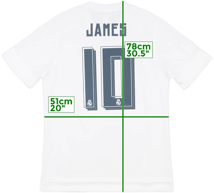 2015-16 Real Madrid Home Shirt James #10 - 8/10 - (L)