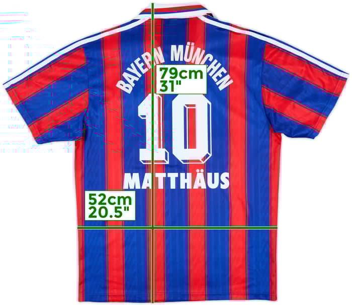 1995-97 Bayern Munich Home Shirt Matthaus #10 - 5/10 - (M)