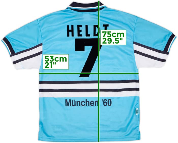 1997-98 1860 Munich Home Shirt Heldt #7 - 9/10 - (M)
