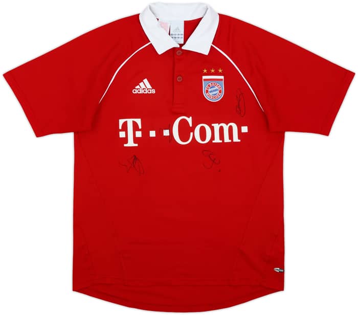 2005-06 Bayern Munich Squad Signed Home Shirt - 9/10 - (XL.Boys)