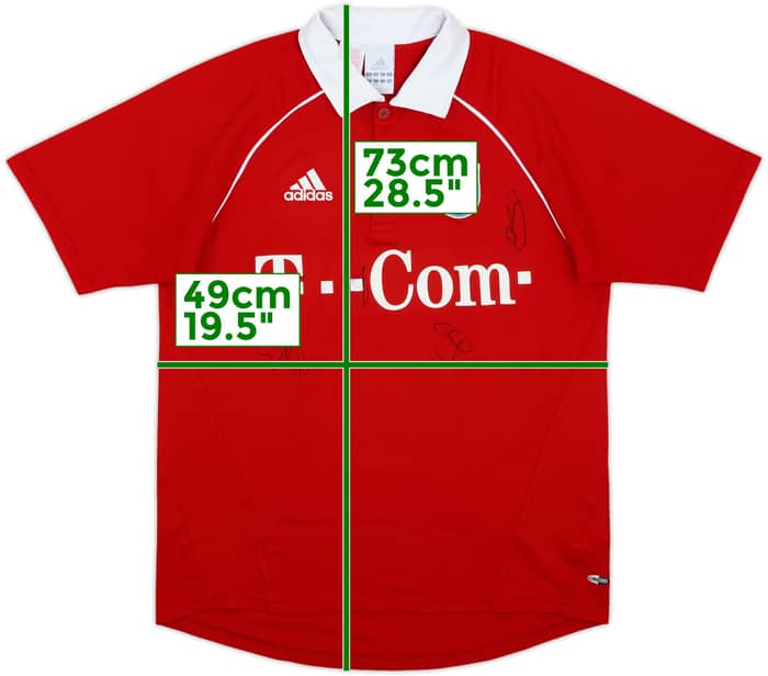 2005-06 Bayern Munich Squad Signed Home Shirt - 9/10 - (XL.Boys)