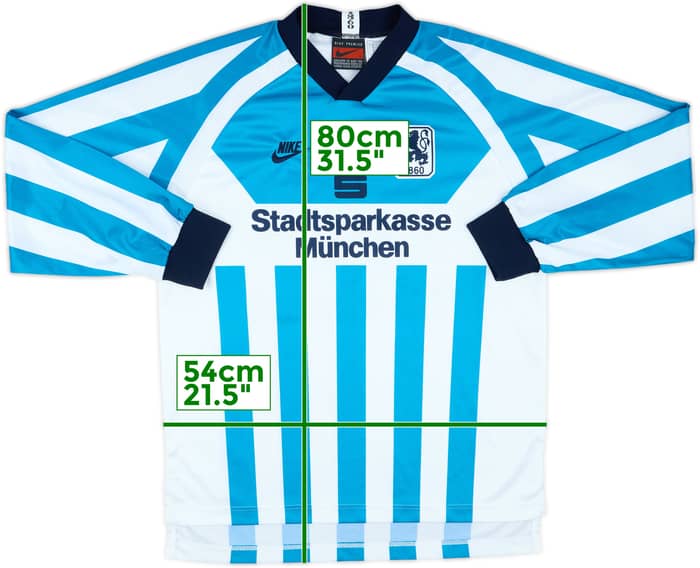 1995-96 1860 Munich II Match Issue Home L/S Shirt #15