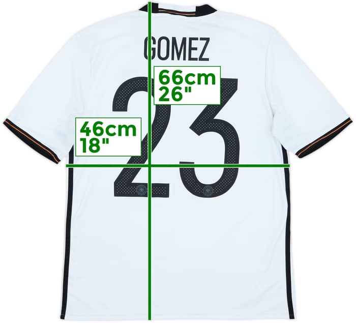 2015-16 Germany Home Shirt Gomez #23 - 7/10 - (XL.Boys)