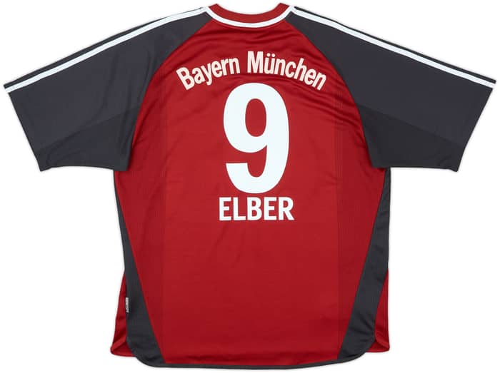 2001-02 Bayern Munich Home Shirt Elber #9 - 10/10 - (XL)