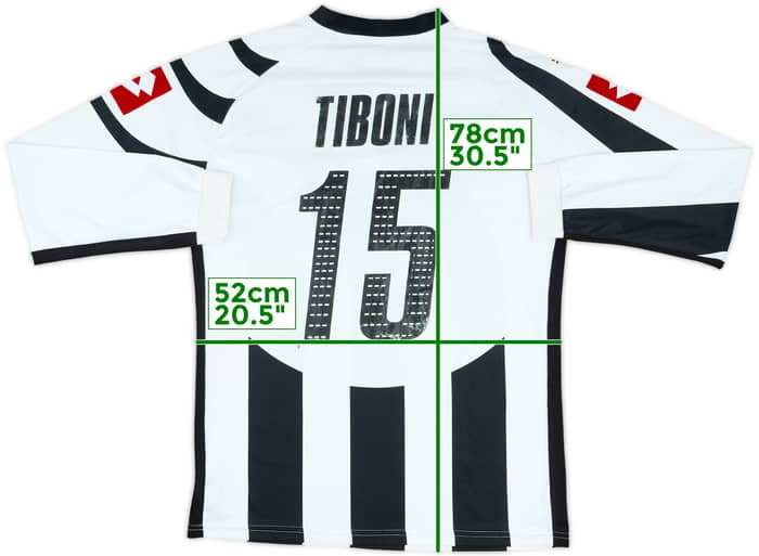 2006-07 Udinese Match Issue Home L/S Shirt Tiboni #15