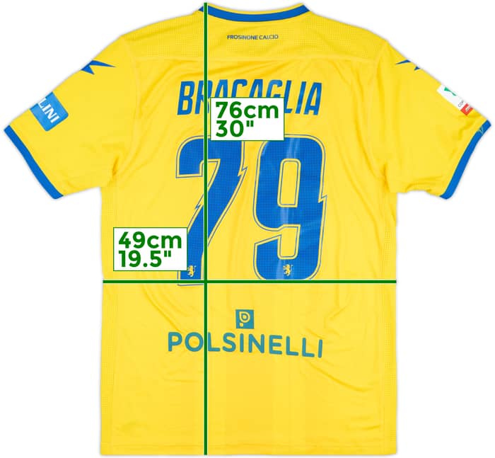 2022-23 Frosinone Match Issue Coppa Italia Home Shirt Bracaglia #79