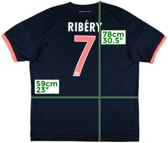 2015-16 Bayern Munich Third Shirt Ribery #7 - 8/10 - (XL)
