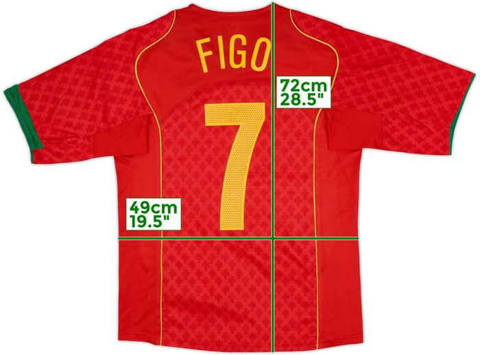 2004-06 Portugal Home Shirt Figo #7 - 10/10 - (S)