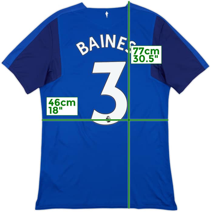 2017-18 Everton Home Shirt Baines #3 - 10/10 - (M)