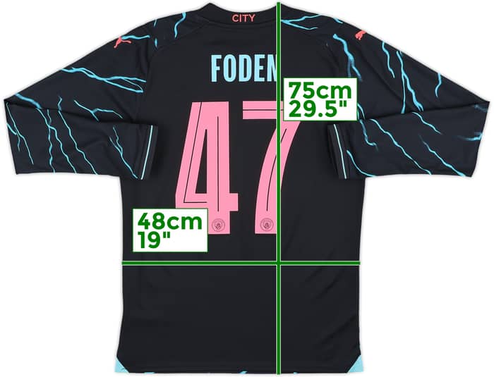 2023-24 Manchester City Third L/S Shirt Foden #47 - 10/10 - (S)