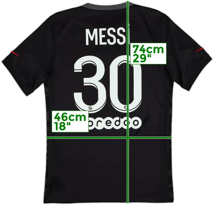 2021-22 Paris Saint-Germain Third Shirt Messi #30 - 10/10 - (S)