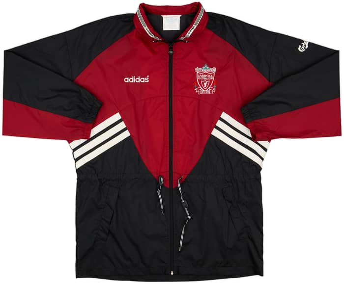 1993-95 Liverpool adidas Hooded Rain Jacket - 10/10 - (L)