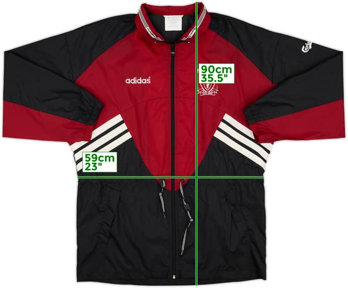 1993-95 Liverpool adidas Hooded Rain Jacket - 10/10 - (L)