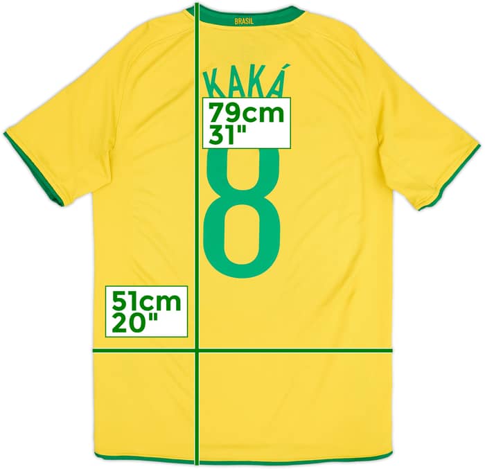 2008-10 Brazil Home Shirt Kaka #8 - 5/10 - (M)