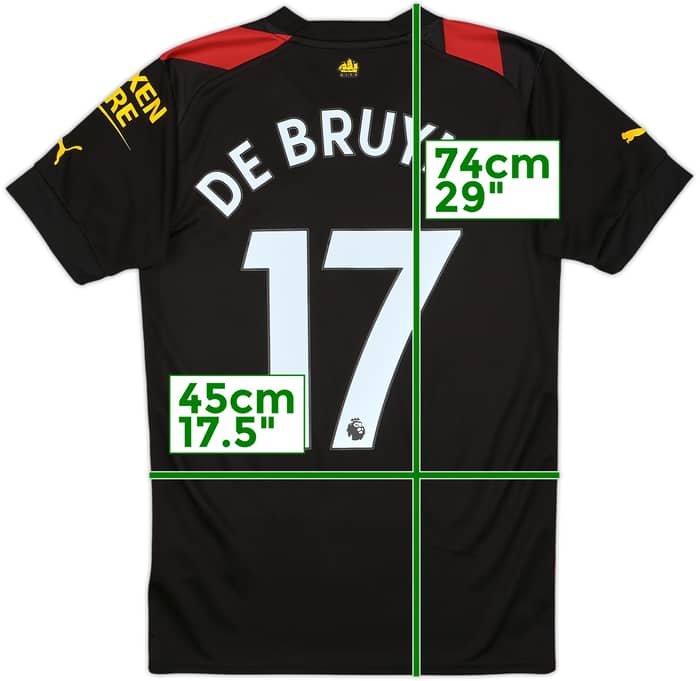 2022-23 Manchester City Away Shirt De Bruyne #17 - 9/10 - (XS)