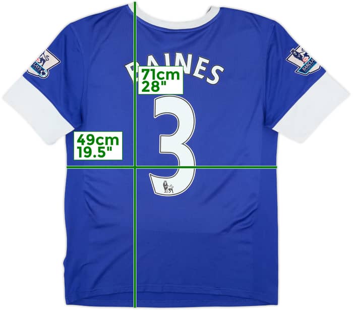 2012-13 Everton Home Shirt Baines #3 - 6/10 - (M)