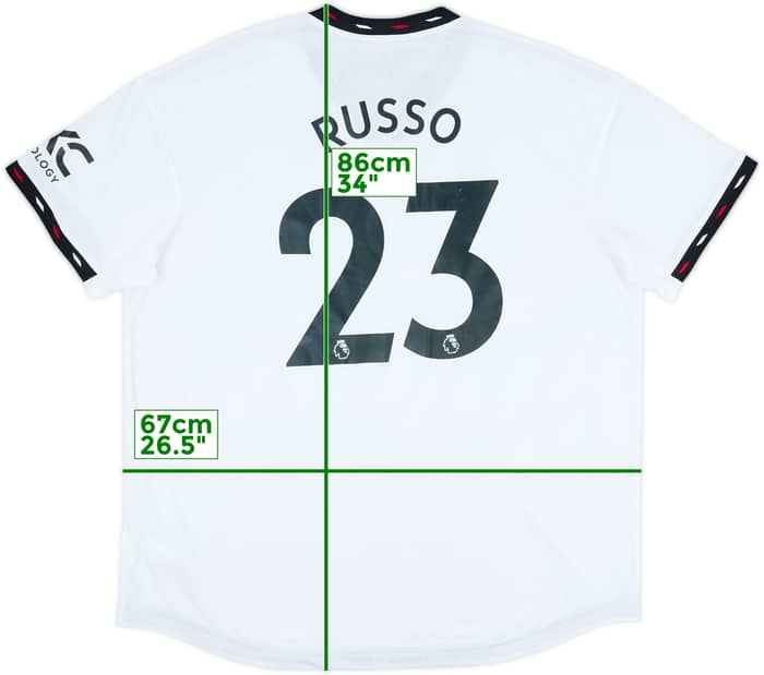 2022-23 Manchester United Authentic Away Shirt Russo #23 - 8/10 - (XXL)