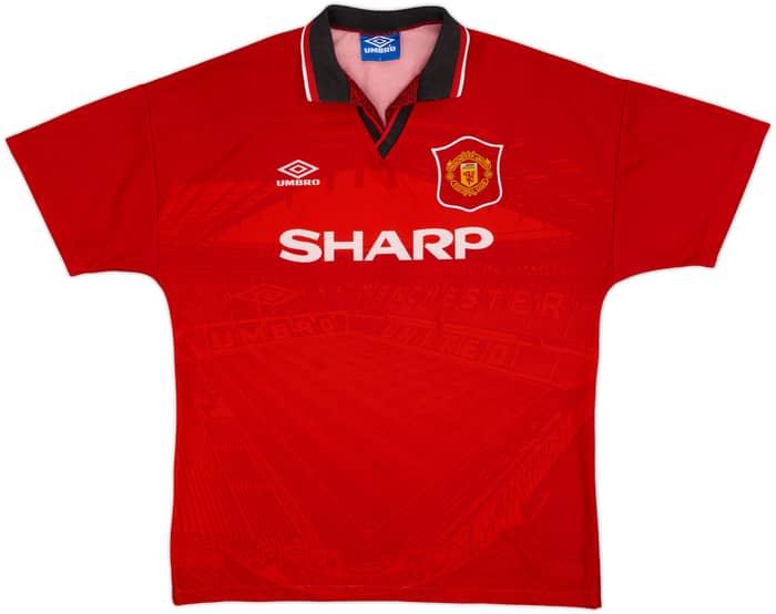 1994-96 Manchester United Home Shirt Keane #16 - 6/10 - (L)