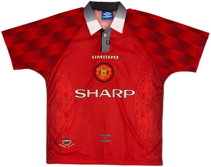 1996-98 Manchester United Home Shirt Cantona #7 - 8/10 - (M)