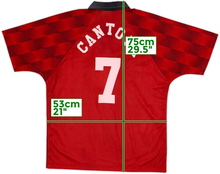 1996-98 Manchester United Home Shirt Cantona #7 - 8/10 - (M)