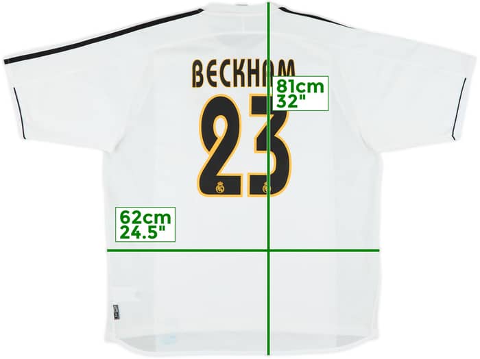 2003-04 Real Madrid Home Shirt Beckham #23 - 6/10 - (XL)