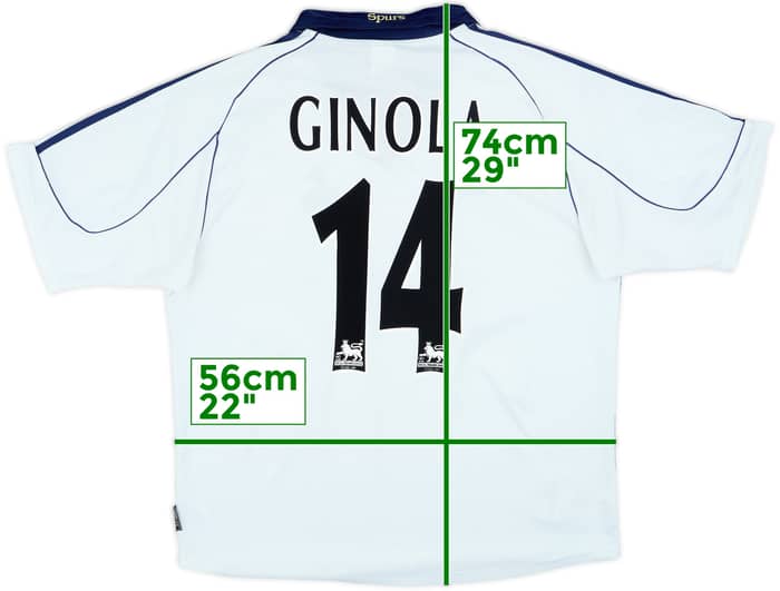 1999-01 Tottenham Home Shirt Ginola #14 - 6/10 - (L)
