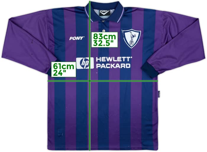 1995-97 Tottenham Away L/S Shirt - 4/10 - (XL)
