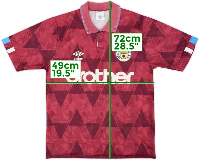 1990-92 Manchester City Away Shirt - 8/10 - (S)