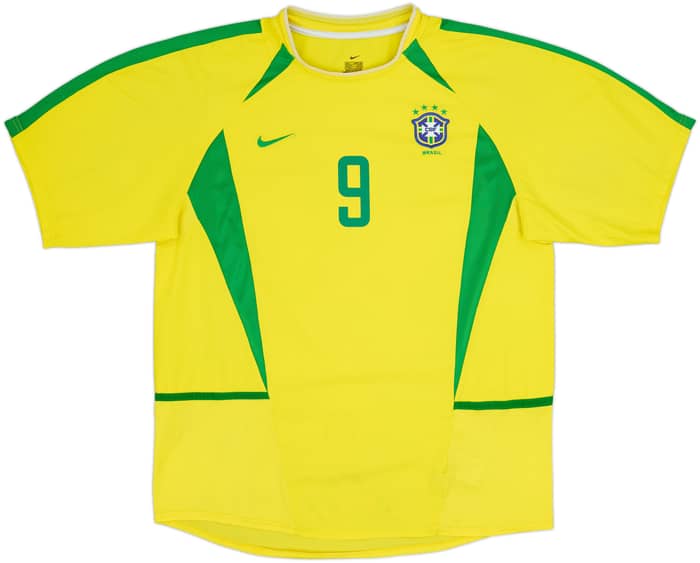 2002-04 Brasil Camiseta Local Ronaldo #9 - 6/10 - (L)