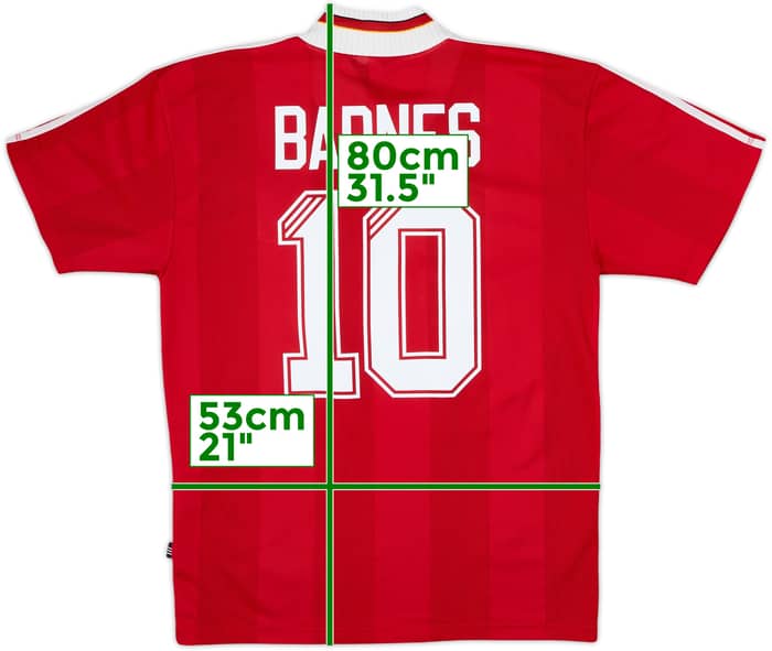 1995-96 Liverpool Home Shirt Barnes #10 - 8/10 - (L)
