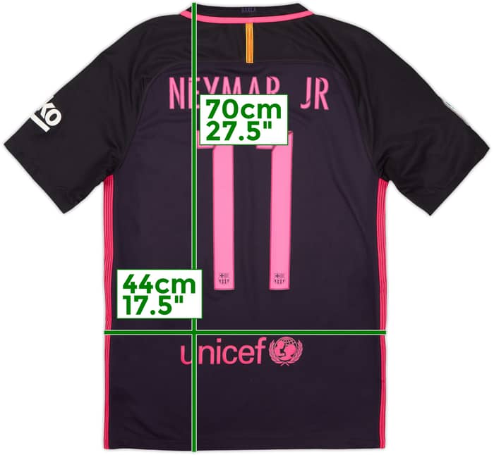 Camiseta de visitante del Barcelona 2016-17 Neymar Jr #11 - 8/10 - (S)
