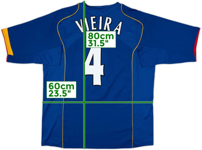 2004-06 Arsenal Away Shirt Vieira #4 - 8/10 - (XL)