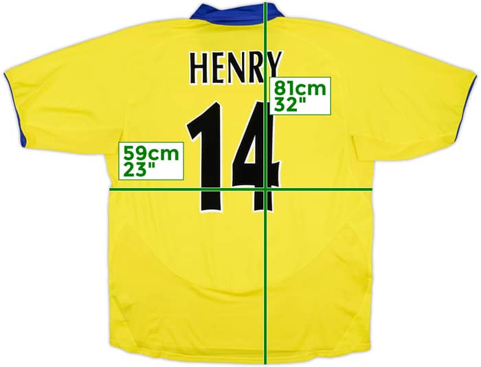 2003-05 Arsenal Away Shirt Henry #14 - 7/10 - (XL)
